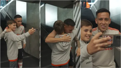 Esequiel Barco le cumplió el sueño a un pequeño hincha.