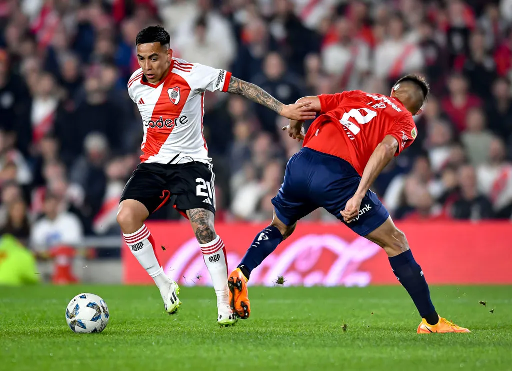 Esequiel Barco, peligro constante para Independiente. (Foto: Getty)