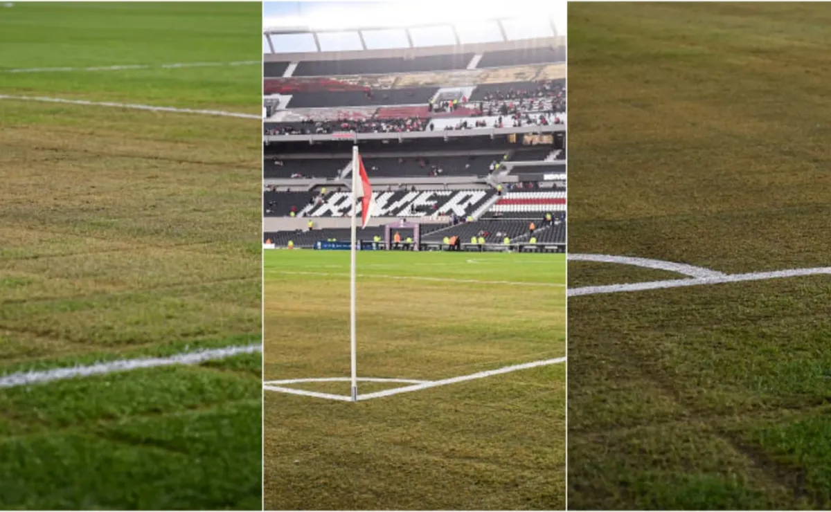 El estado de la cancha del Monumental