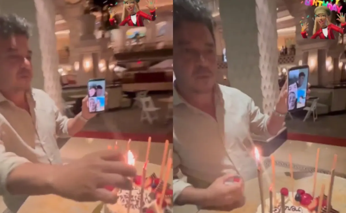 VIDEO | Gallardo festejó el cumpleaños de su pareja y reunió a toda la familia