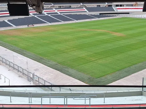 Así está el campo de juego del Monumental a pocas horas del clásico contra Independiente