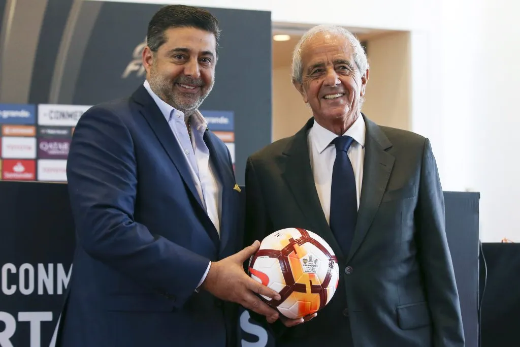 D’Onofrio y Angelici juntos, en la previa de la final 2018 (Foto: Getty)