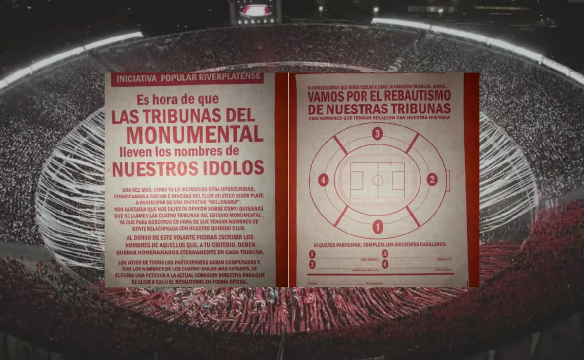 En el 2000 se intentó un rebautismo de las tribunas del Monumental