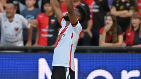Borja metió los dos goles de River en el Cemenetario de los Elefantes. (Foto: Getty).