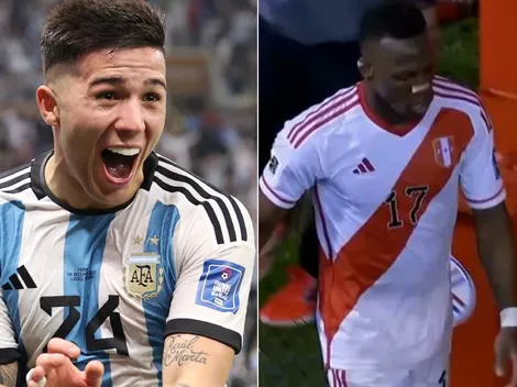 Que viva el fútbol: Enzo le pisó la pelota a Advíncula y lo hizo calentar