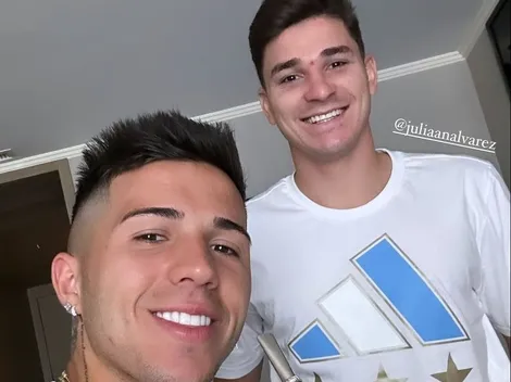 La foto de Enzo Fernández y Julián Álvarez que volvió loco a todo River