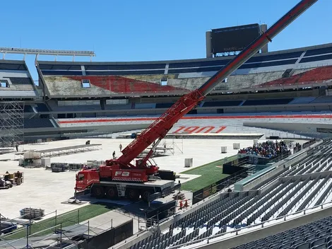 Arrancan los recitales: comenzó la colocación del escenario en el Monumental