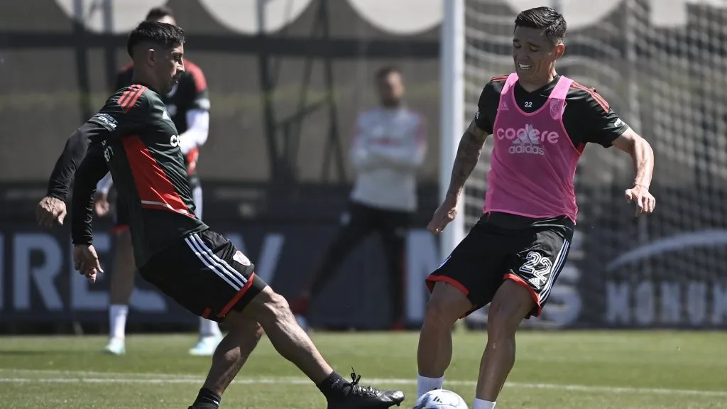 El plantel millonario hizo fútbol en Ezeiza pensando en Colón.