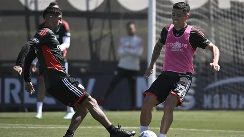 El plantel millonario hizo fútbol en Ezeiza pensando en Colón.