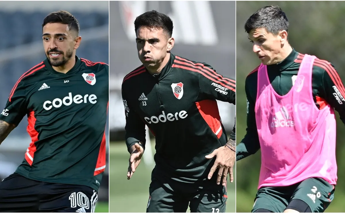 Lanzini, Enzo Díaz, Nacho Fernández.