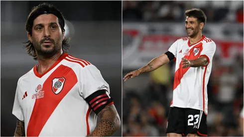 Chori Domínguez y Ponzio en el el duelo de Leyendas