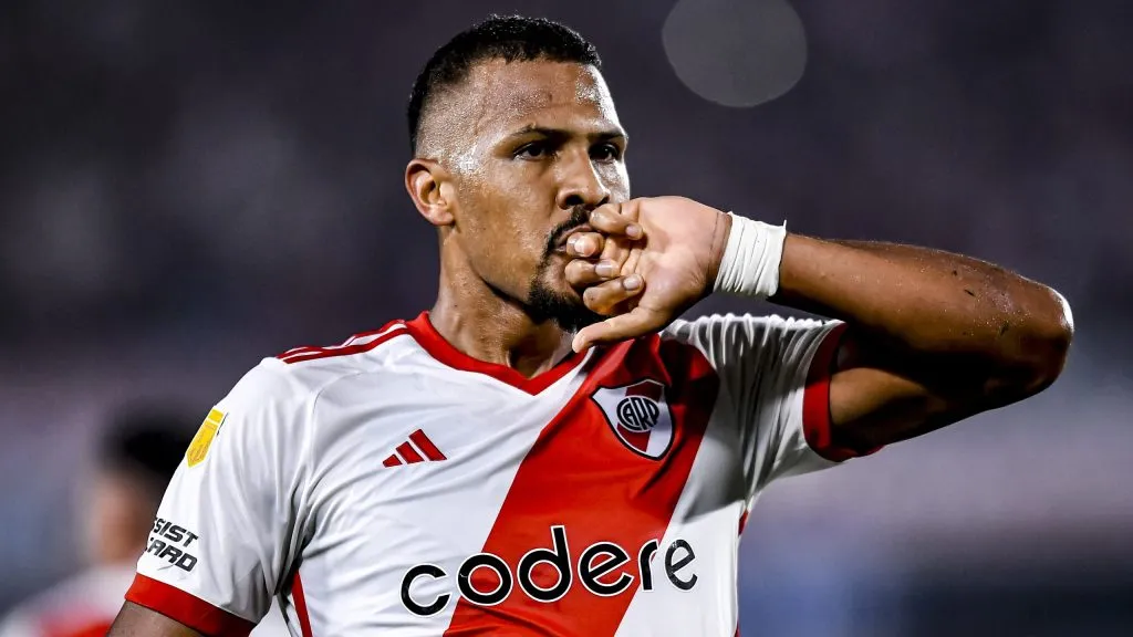 Rondón fue el autor del último gol de River ante Atlético Tucumán, en el triunfo por 1 a 0 en 2023.