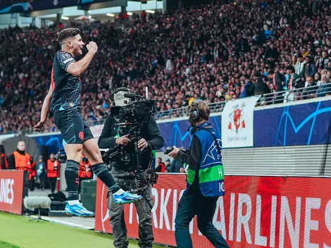 Desde el banco: el golazo de Julián Álvarez en el City