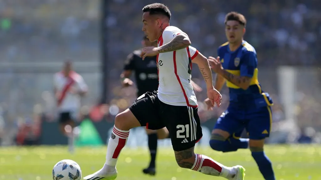 Esequiel Barco conoció a un pequeño chico luego del partido con Independiente