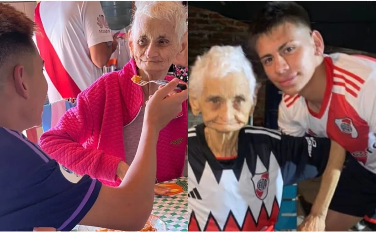 El Diablito junto a su abuela.