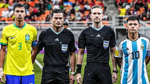 Claudio Echeverri jugó un partidazo contra Brasil e hizo tres goles.