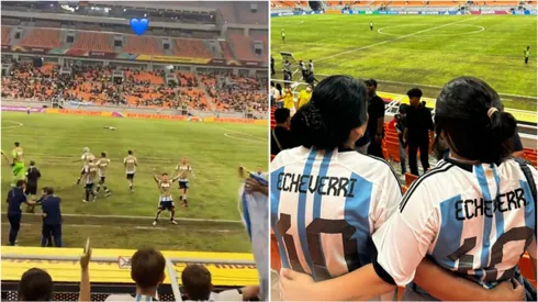 La familia de Echeverri lo alentó desde la tribuna