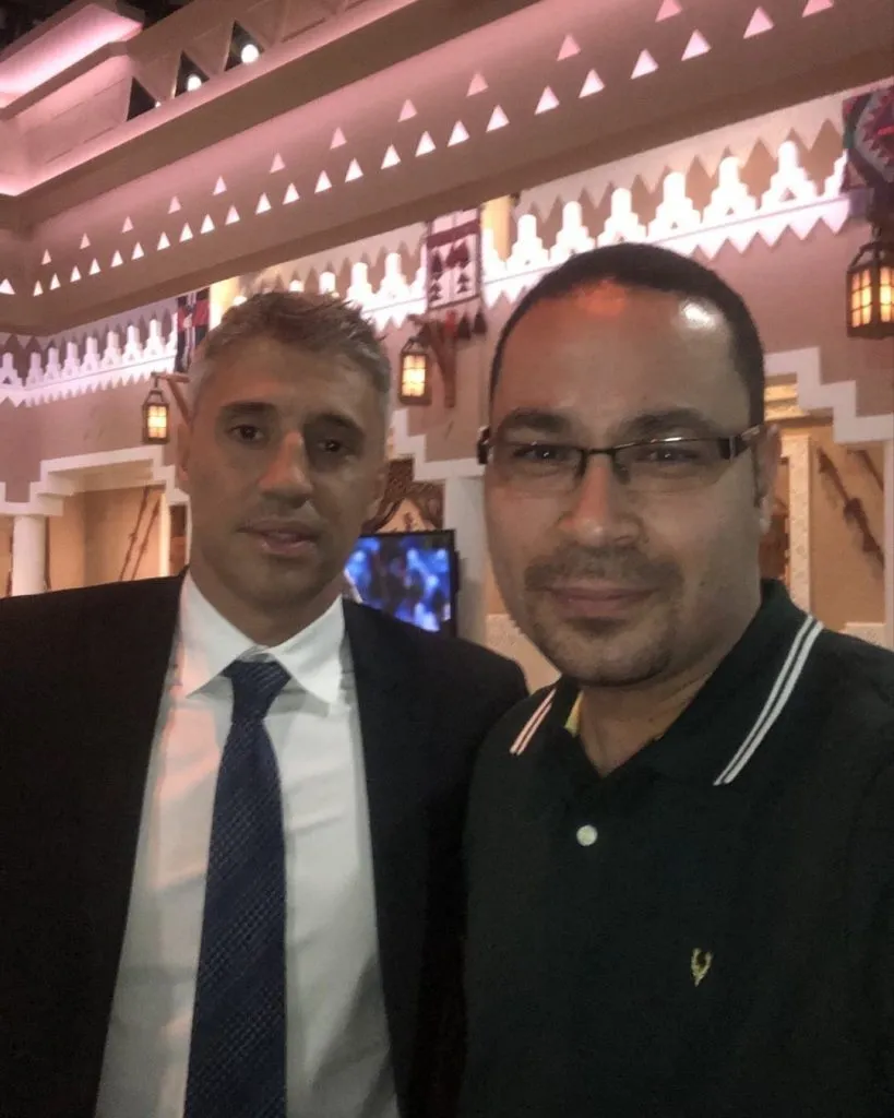 Ebeid junto a Hernán Crespo hace algunos años.