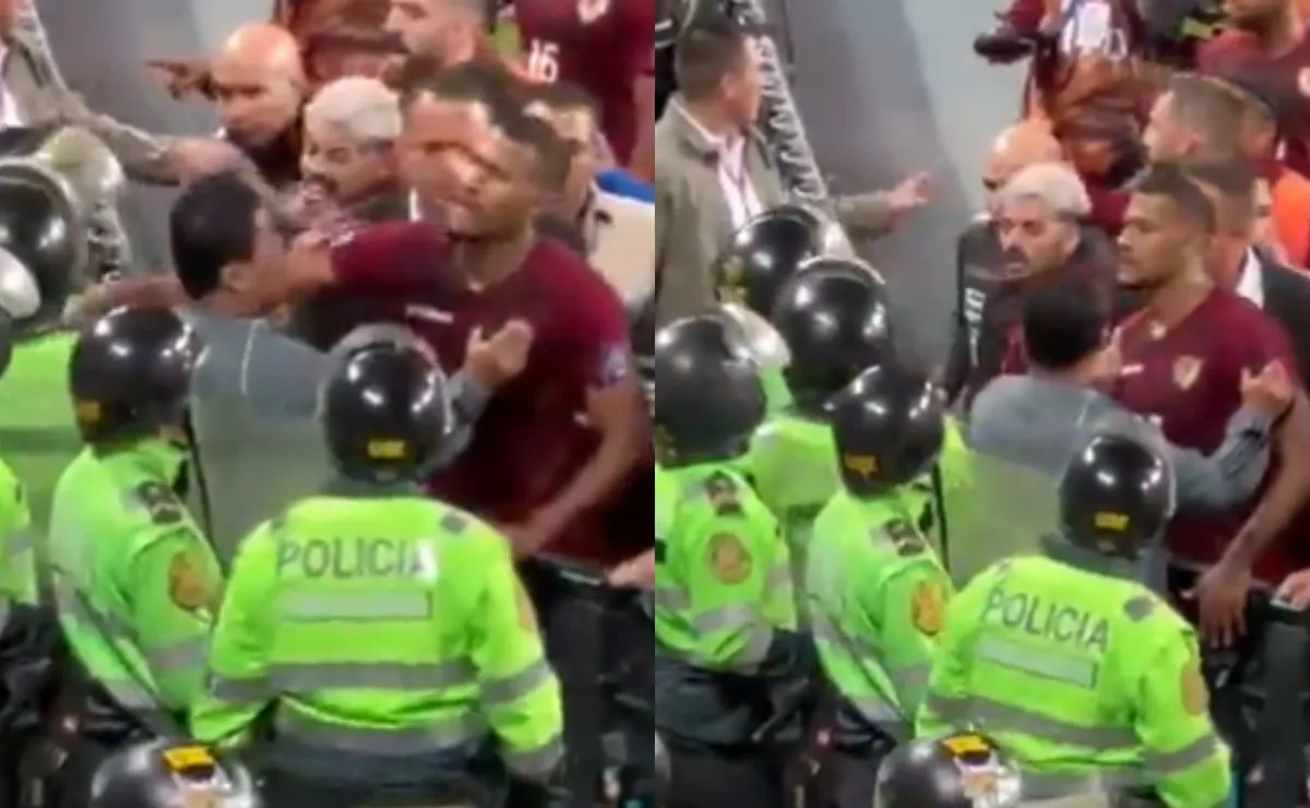 Fuerte cruce de la Selección de Venezuela con la policía en Perú.