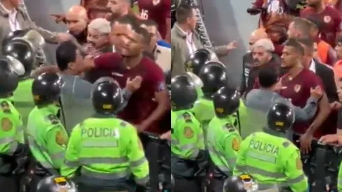 Fuerte cruce de la Selección de Venezuela con la policía en Perú.