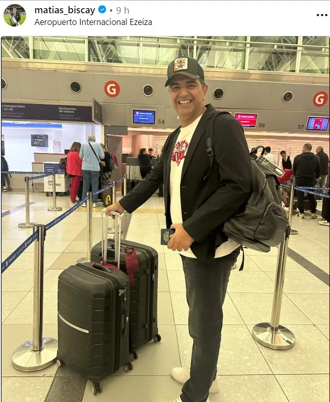 Matías Biscay rumbo a Arabia Saudita (Foto: instagram)