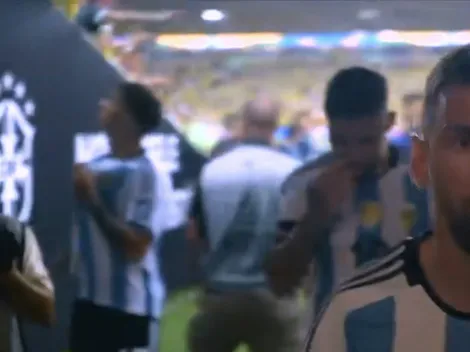 Se picó: Enzo Fernández le mostró el parche de campeón a la tribuna de Brasil