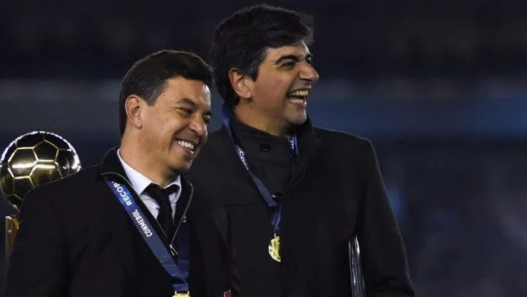 Biscay junto a Marcelo Gallardo. (Getty)
