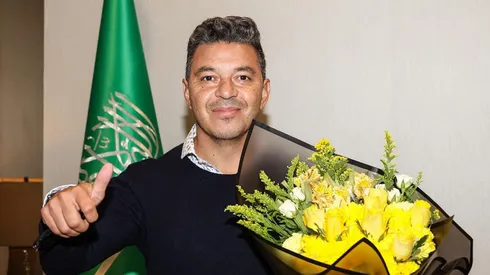 Marcelo Gallardo fue recibido con honores en Arabia Saudita.