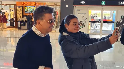 Gallardo hoy con los hinchas de River