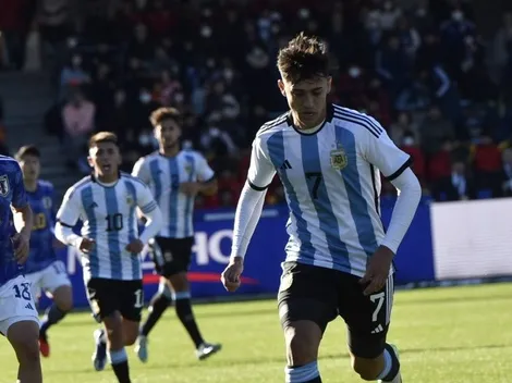 Pablo Solari marcó un golazo en la dura derrota del Sub 23 frente a Japón