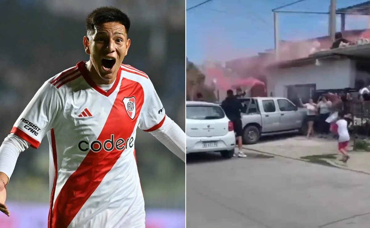 Tobías Leiva y un recibimiento inolvidable de su familia.
