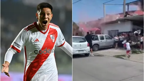 Tobías Leiva y un recibimiento inolvidable de su familia.