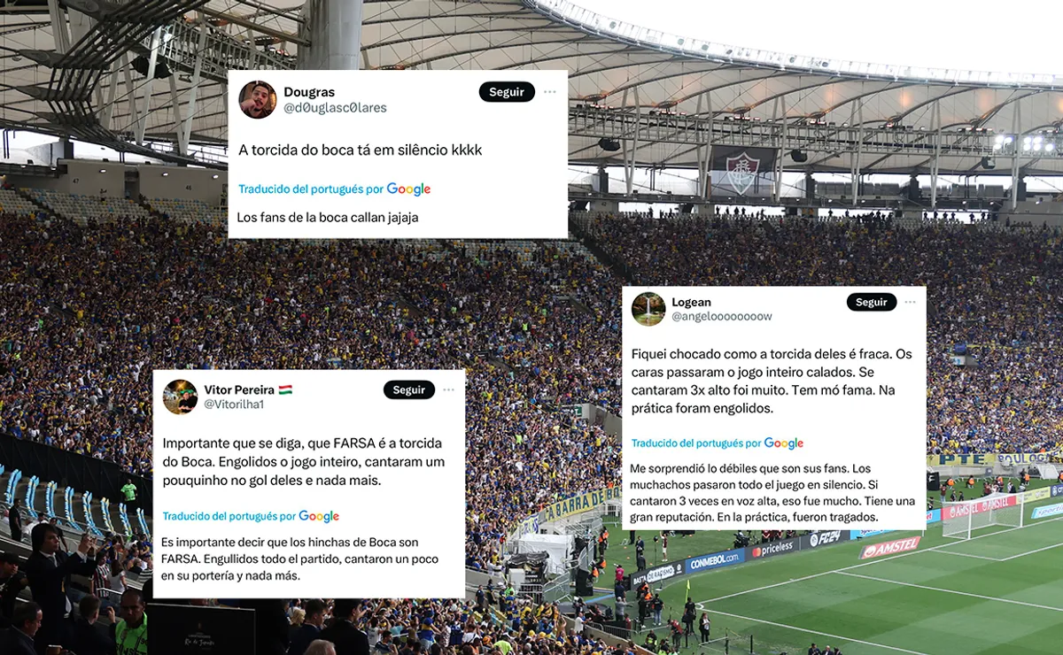 Los hinchas de Fluminense describieron el poco aliento de los hinchas de Boca.