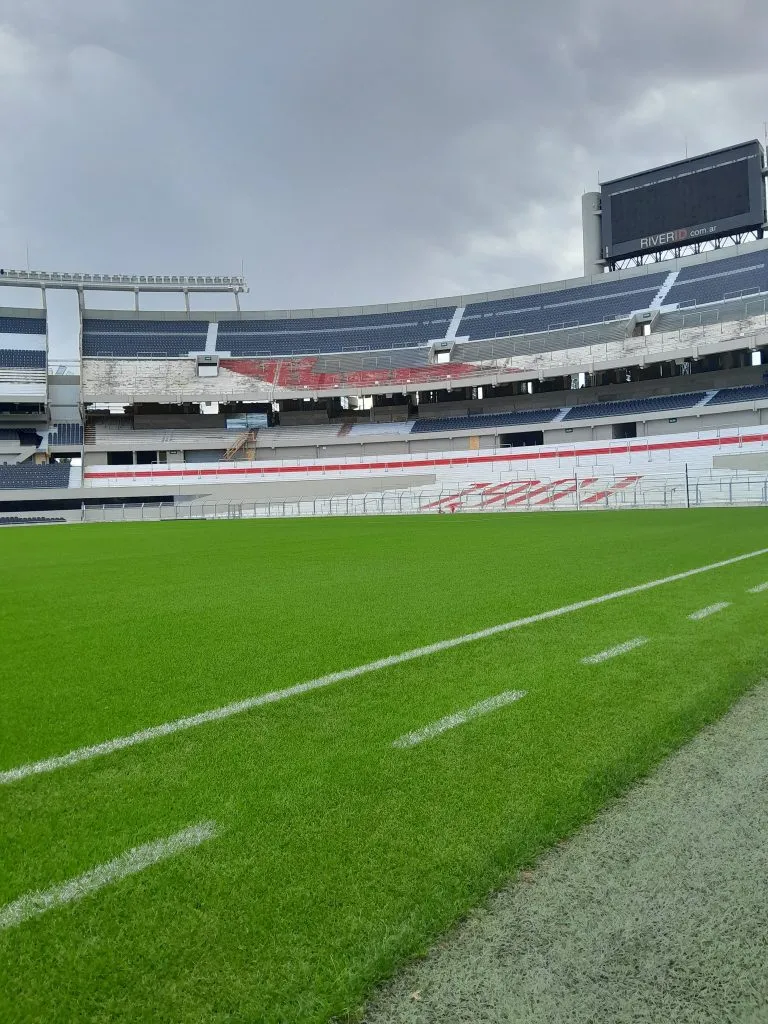 La Sívori Alta cada vez con más butacas. (Foto: ObrasRiverPlate).