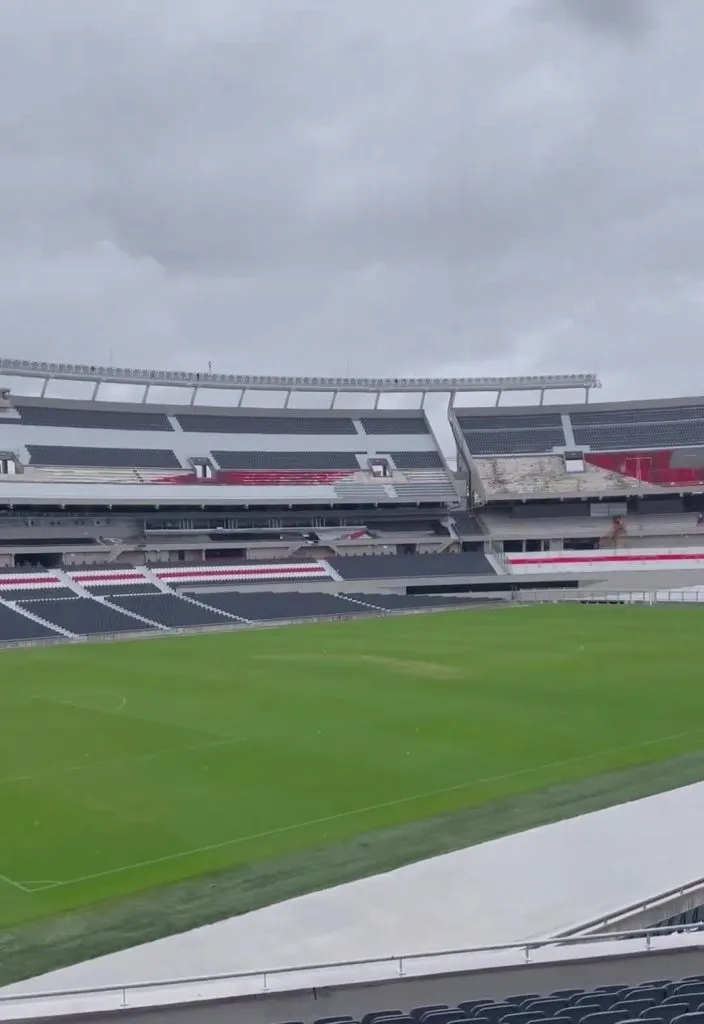 Así está el Monumental. (Foto: @ObrasRiverPlate).
