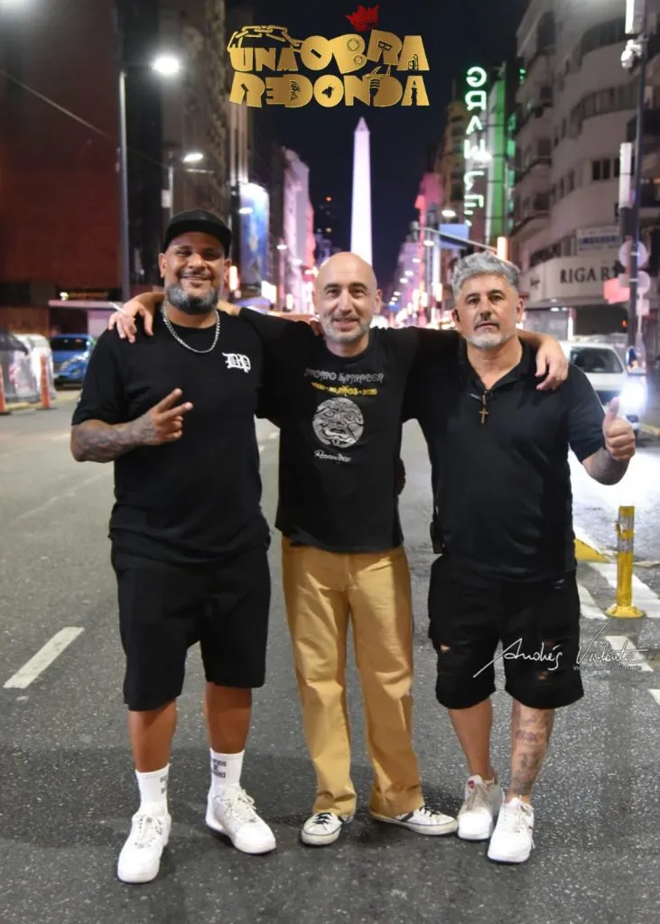 Gerardo Anchava, Fernando Casas y Leonardo Melis, los creadores de “Una Obra Redonda”, la puesta en homenaje a Patricio Rey y sus Redonditos de Ricota que se hará en River el 28 de diciembre.