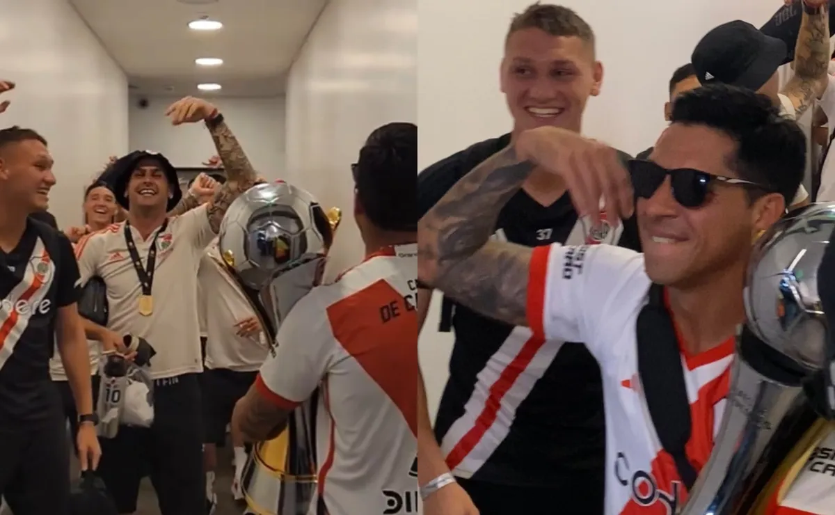 Así salió River del vestuario, igual que en La Bombonera.