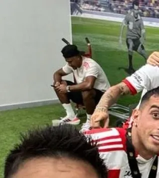 Así estaba Rondón en los festejos de River.