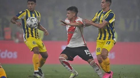 Echeverri completó un gran partido con River.