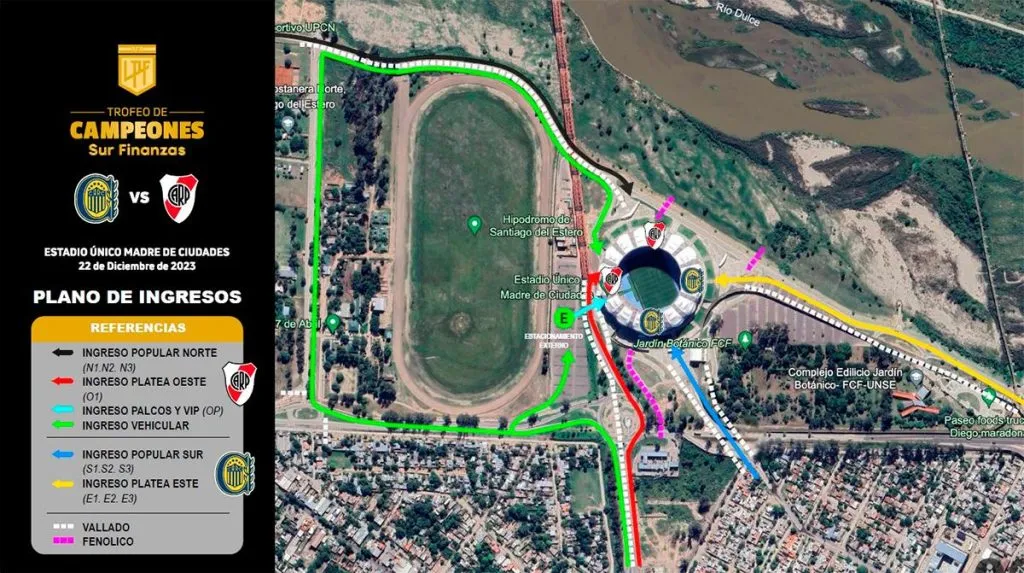 Los hinchas ya conocen por donde ingresarán al Madre de Ciudades.