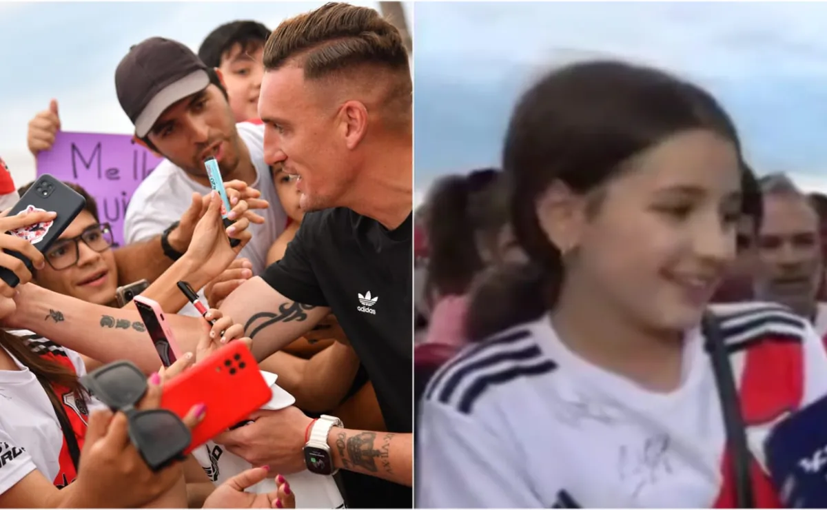 Armani y una hincha fanática en Santiago del Estero