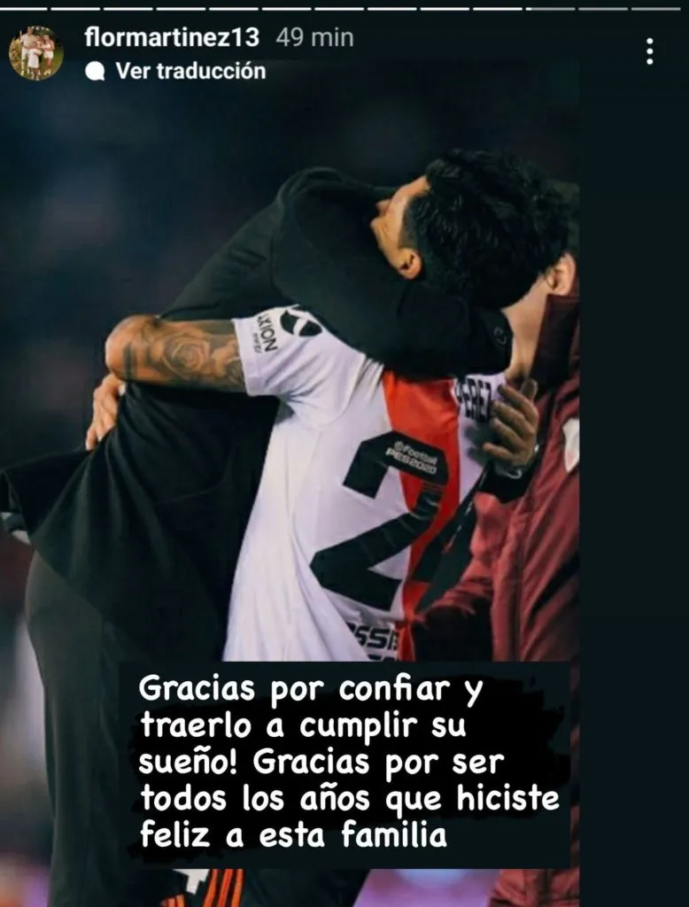 El posteo de la esposa de Enzo.