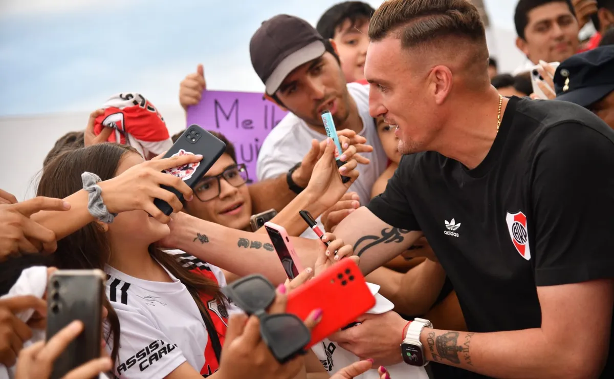 El recibimiento a River en Santiago del Estero