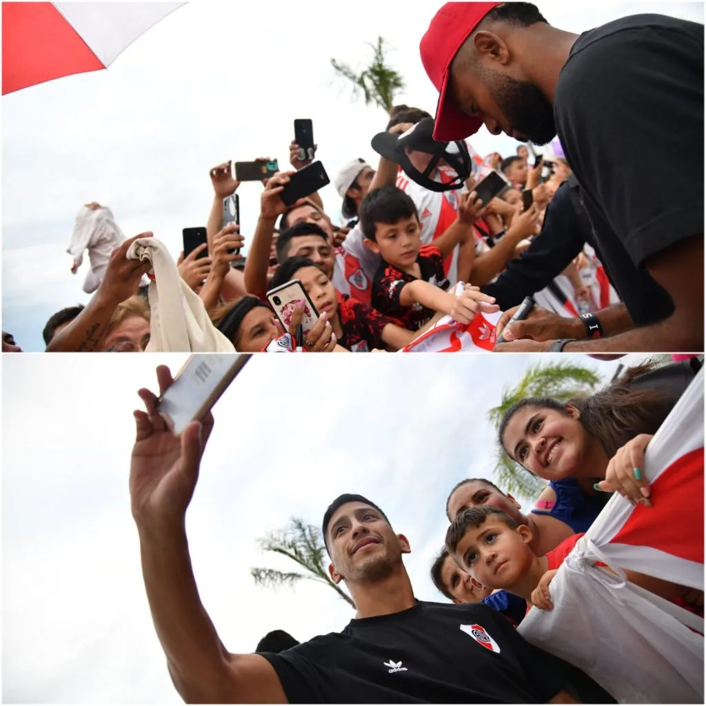 Borja y Aliendro con la gente. (Foto: Prensa River)