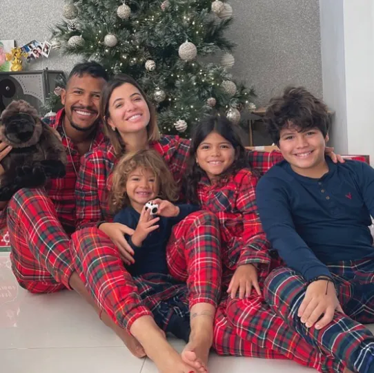 La familia de Rondón, juntos en la última Navidad antes de llegar a River.
