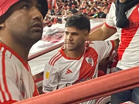 El increíble video de un ex River en la popular con los Borrachos del Tablón