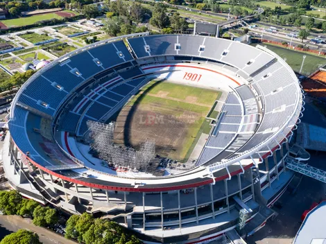Así está el campo de juego del Monumental