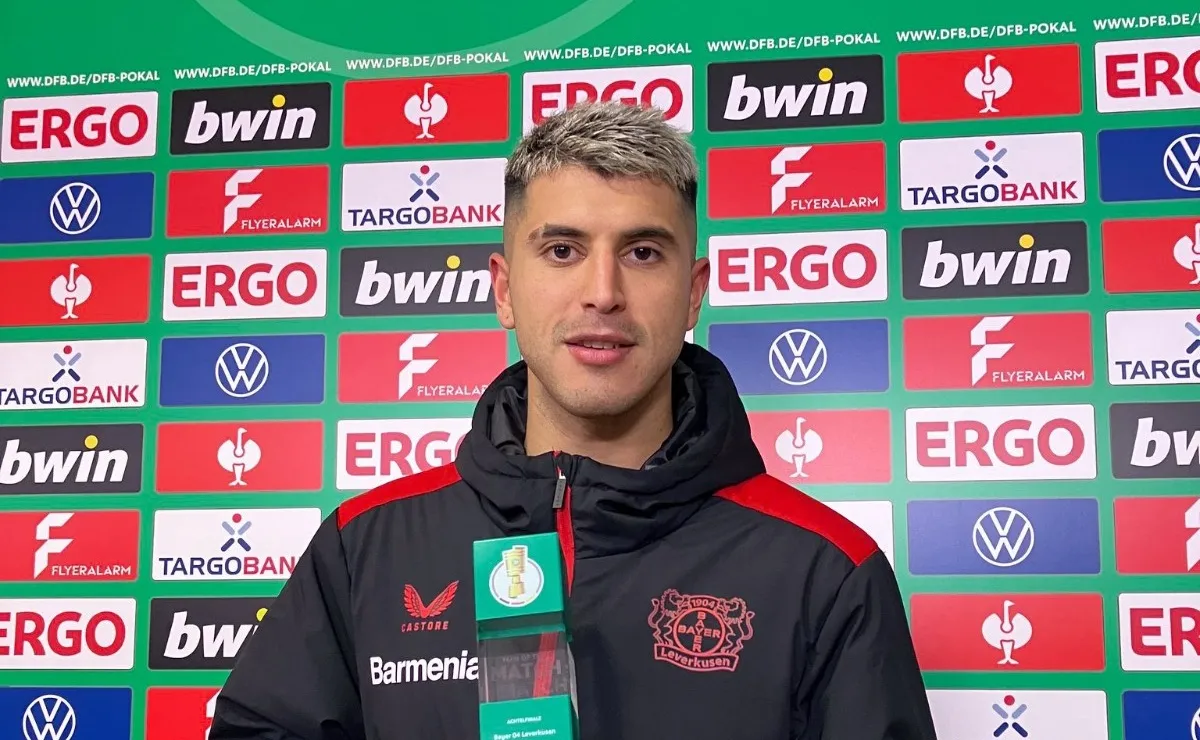 Exequiel Palacios convirtió un gol y fue figura