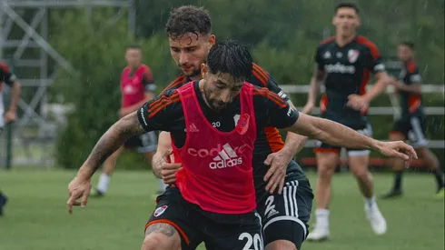 River no pudo entrenarse en Ezeiza por el diluvio. Foto: Prensa River.