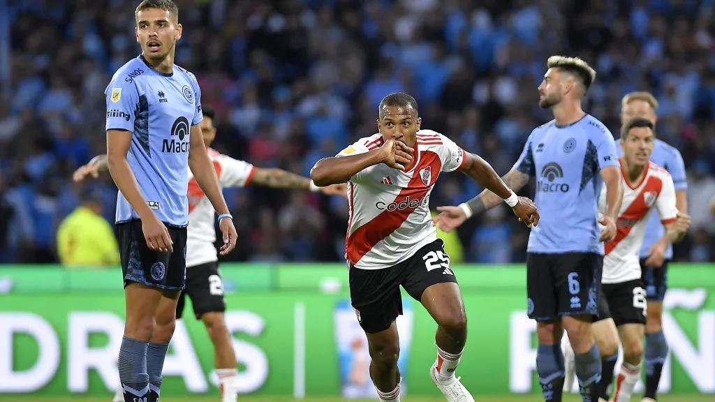 Rondón puso el primero para River en Córdoba. (Foto: Getty).